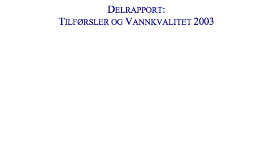 2003_Tilførsler og vannkvalitet